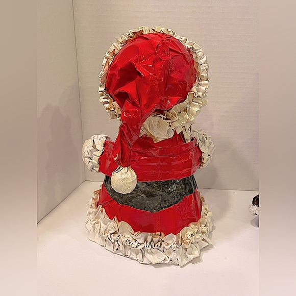 Vintage Paper Holiday Figures. Santa (9”) and Father Time (11”). Handmade . - Picture 6 of 11